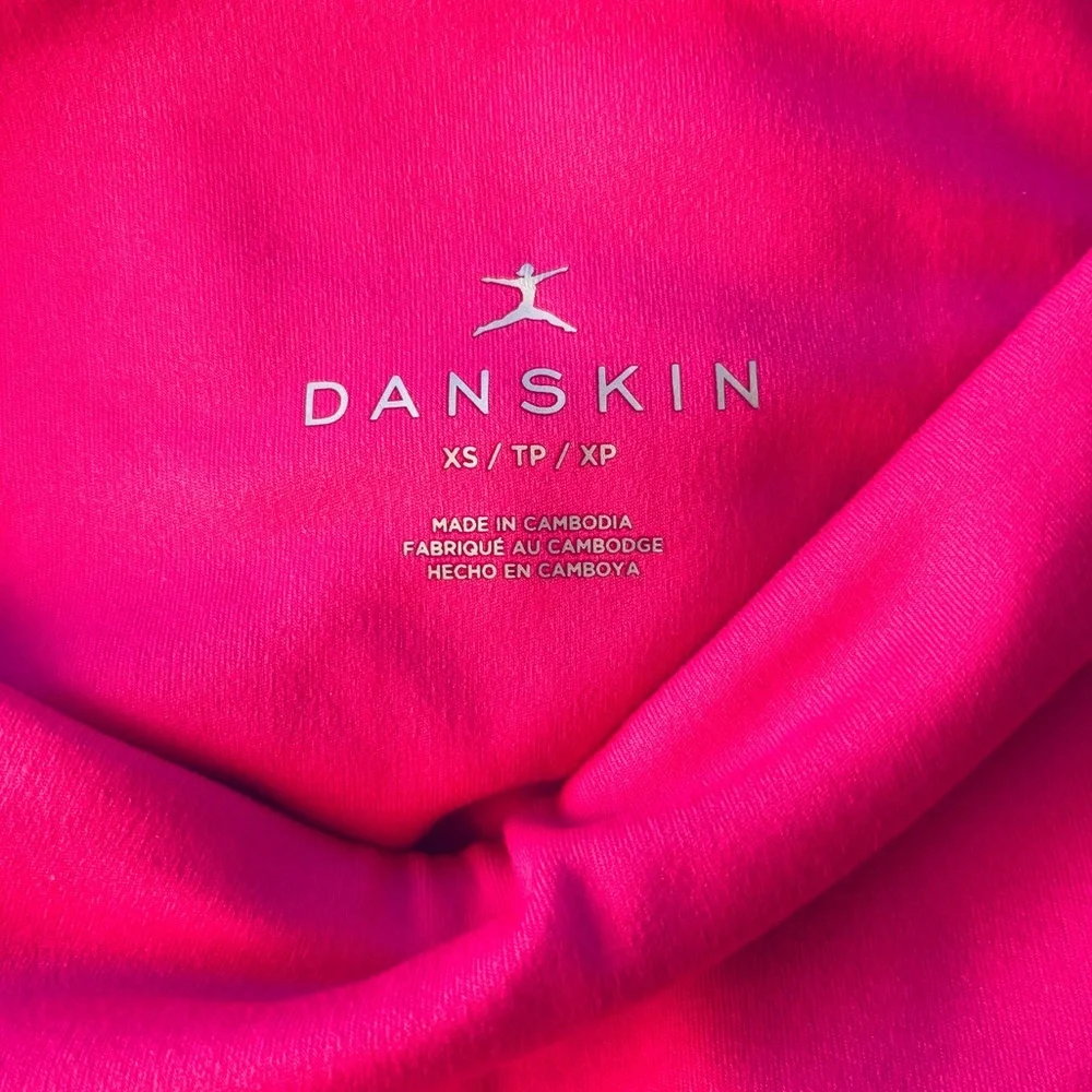 NWT DANSKIN Hot Pink High Waist XS Leggings 24” pockets - Picture 10 of 16